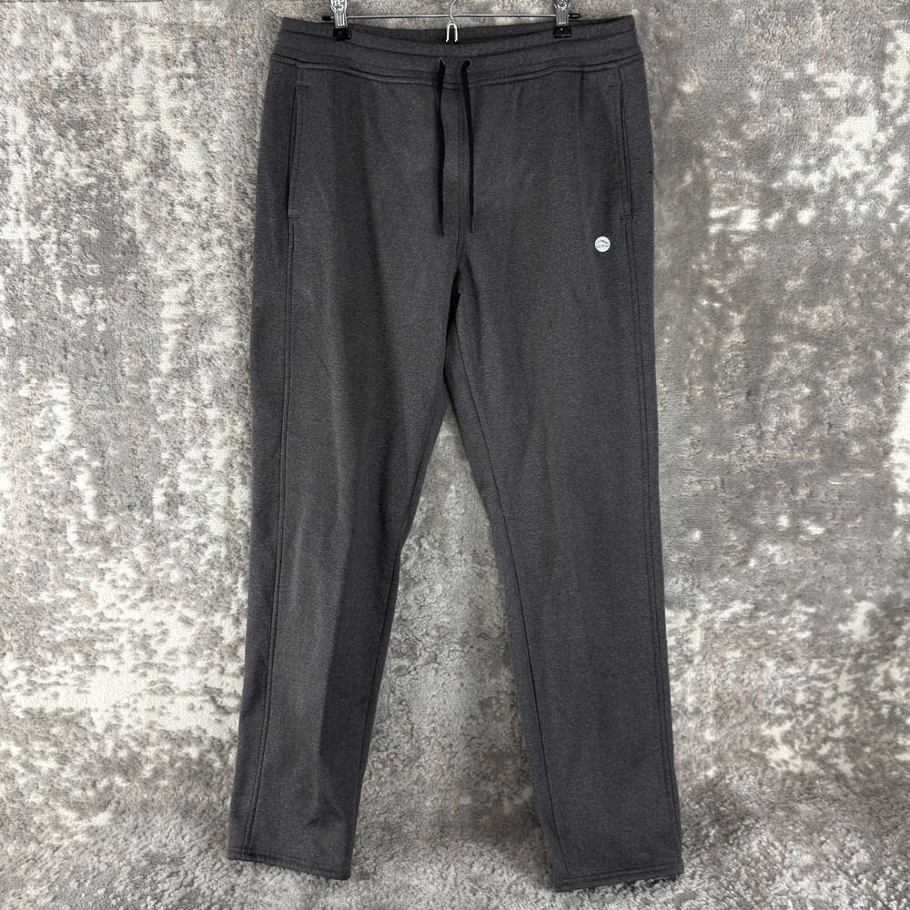 LL Bean Size L Stretch Athleisure Straight Leg Pants Drawstring Gray Pocket